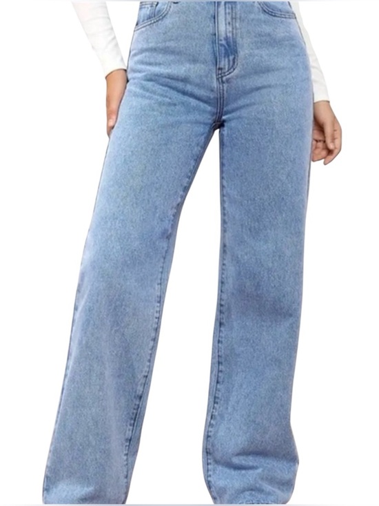 Denim - High-Rise Wide-Leg Women's Jeans - Light Blue
